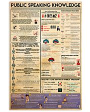public speaking knowledge 24x36 Poster front