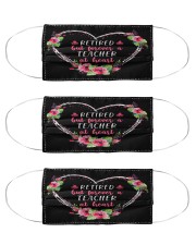 Retired Teacher forever at heart mas Cloth Face Mask - 3 Pack front