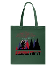 bigfoot sasquatin it american flag veteran Tote Bag tile