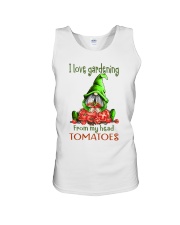 gnomes I love gardening from head tomatoes Unisex Tank tile