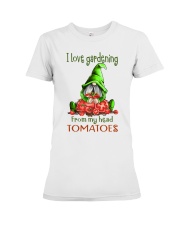 gnomes I love gardening from head tomatoes Premium Fit Ladies Tee tile