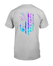 teacher flag neon Classic T-Shirt tile