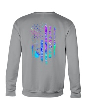 teacher flag neon Crewneck Sweatshirt tile