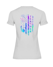 teacher flag neon Premium Fit Ladies Tee tile