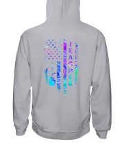 teacher flag neon Hooded Sweatshirt tile