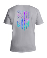 Fight Epilepsy American flag V-Neck T-Shirt tile