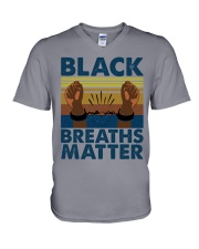 black Breaths V-Neck T-Shirt tile