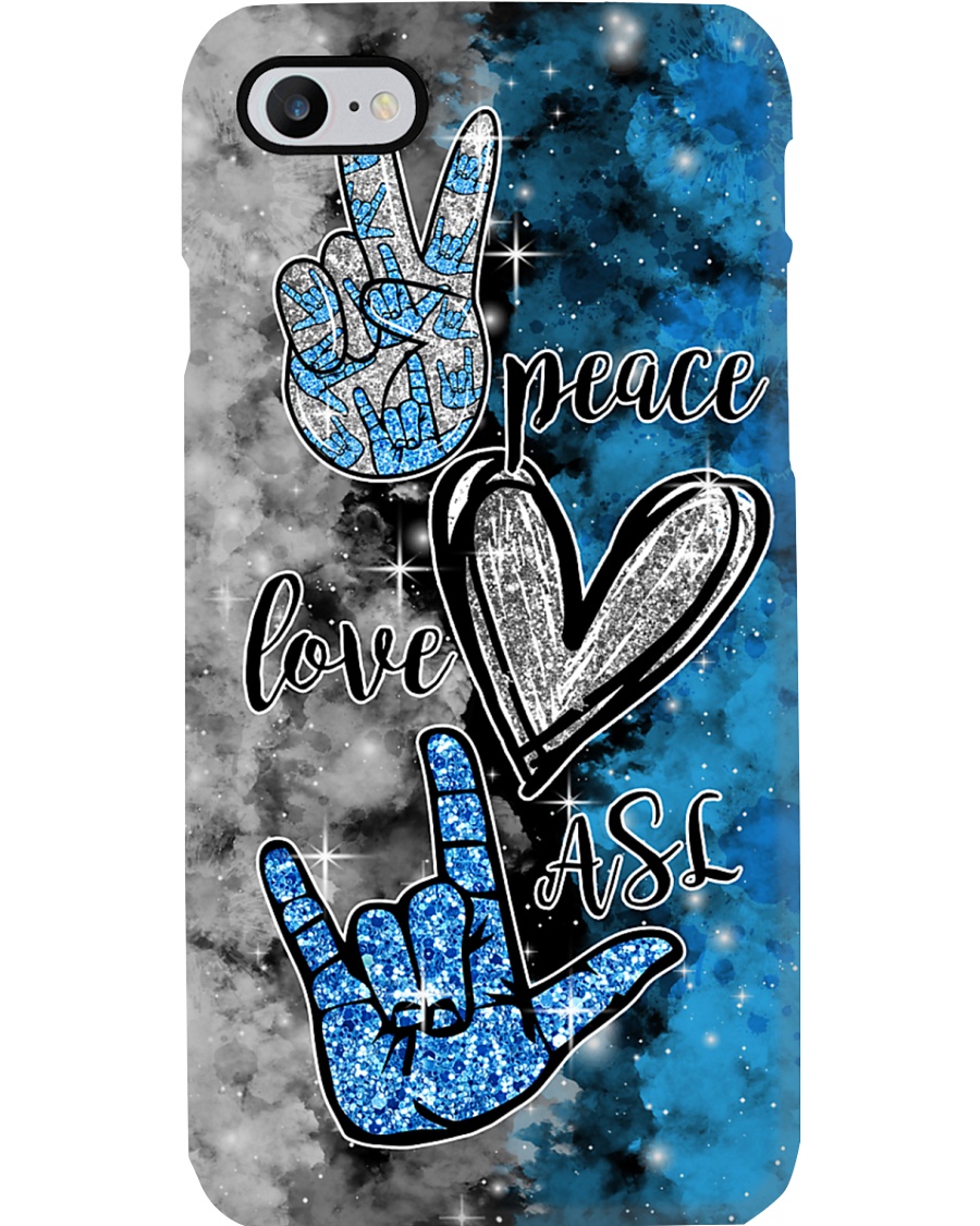 ASL peace love hope Phone Case