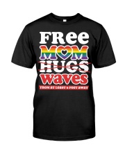 lgbt mom hugs social distancing Premium Fit Mens Tee tile