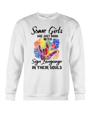 sign anguage in their souls girls Crewneck Sweatshirt tile