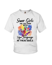 sign anguage in their souls girls Youth T-Shirt tile