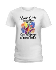 sign anguage in their souls girls Ladies T-Shirt tile