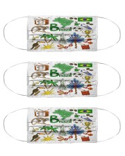 brazil map mas Cloth Face Mask - 3 Pack front