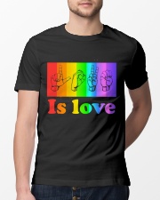 love is love sign language lgbt Classic T-Shirt lifestyle-mens-crewneck-front-13