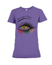 black girl magic eyes Premium Fit Ladies Tee tile
