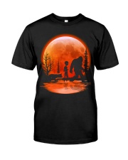 bigfoot alien dog red moon Classic T-Shirt front