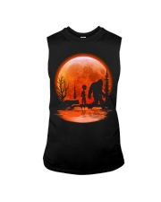 bigfoot alien dog red moon Sleeveless Tee tile
