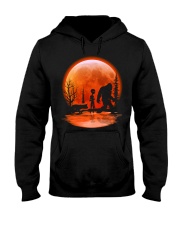 bigfoot alien dog red moon Hooded Sweatshirt tile