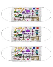 french map mas Cloth Face Mask - 3 Pack front