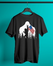 bigfoot rock n roll usa flag Classic T-Shirt lifestyle-mens-crewneck-front-3