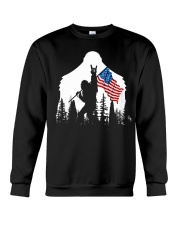bigfoot rock n roll usa flag Crewneck Sweatshirt tile