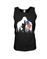 bigfoot rock n roll usa flag Unisex Tank tile