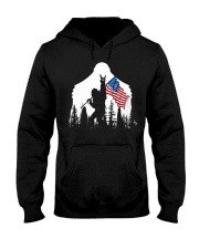bigfoot rock n roll usa flag Hooded Sweatshirt tile