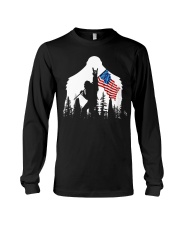 bigfoot rock n roll usa flag Long Sleeve Tee tile