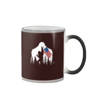 bigfoot rock n roll usa flag Color Changing Mug tile