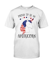 Unicorn proud to be an americorn Classic T-Shirt front