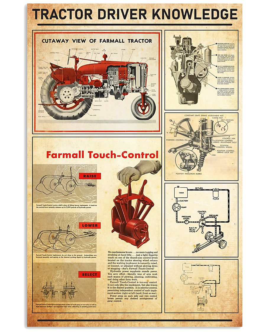 famer-tracter-red 11x17 Poster