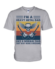 Heavy Metal Guitar Dad V-Neck T-Shirt tile