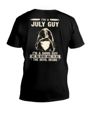july guy devil inside V-Neck T-Shirt tile