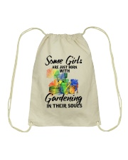 gardening in their souls girls Drawstring Bag tile