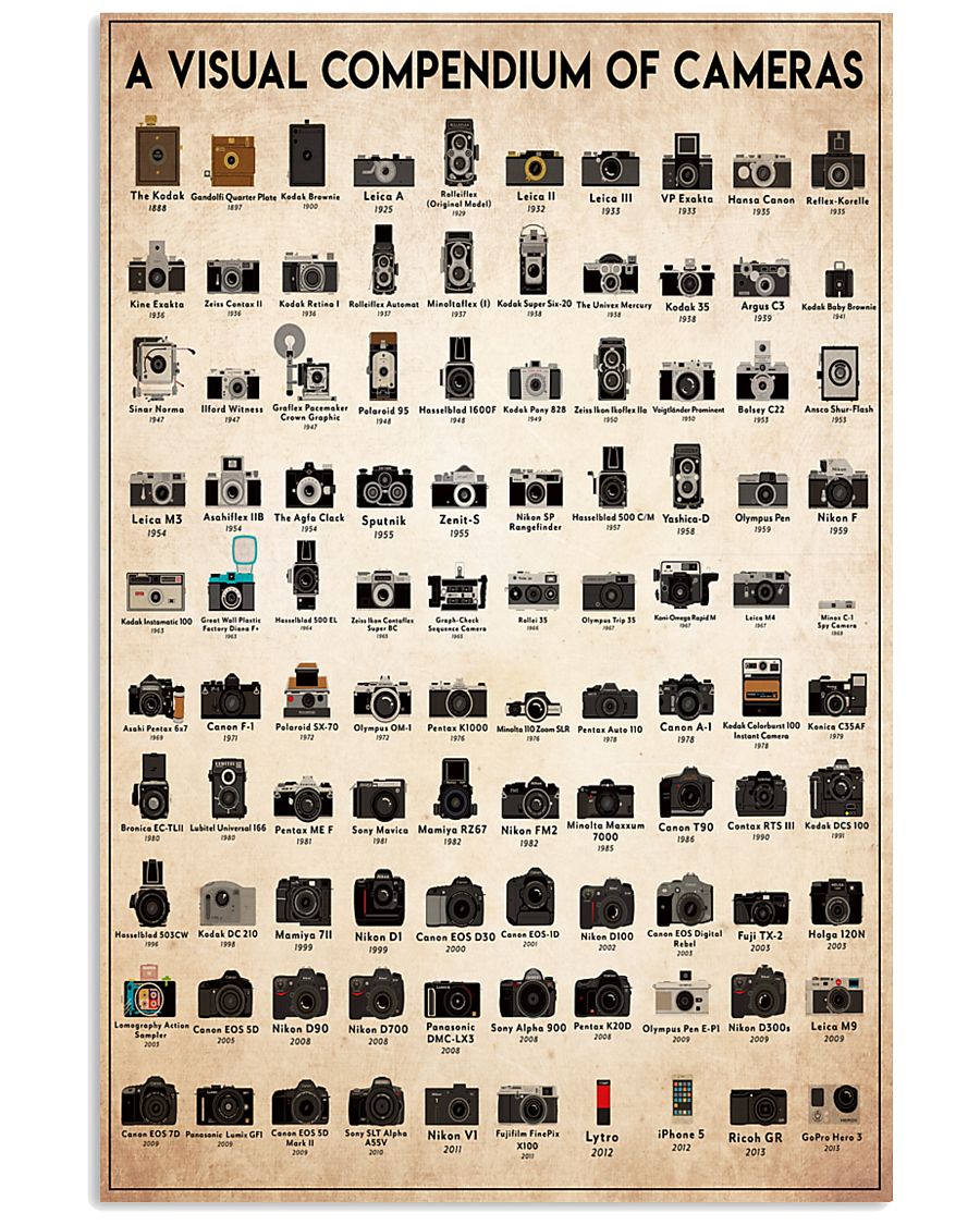 visual compendium cameras 11x17 Poster