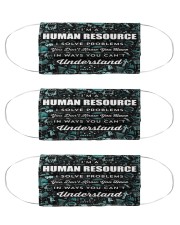 human resource shirt solve problems mas Cloth Face Mask - 3 Pack front