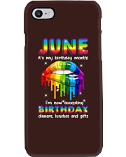 lgbt june birthday Phone Case tile