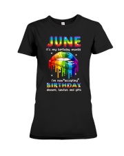 lgbt june birthday Premium Fit Ladies Tee tile