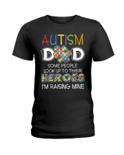 autism dad raise mine Ladies T-Shirt tile
