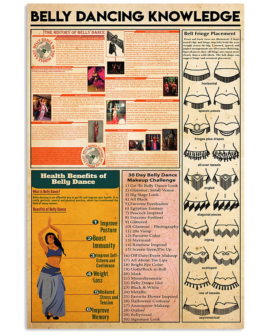 Belly dancing knowledge 11x17 Poster