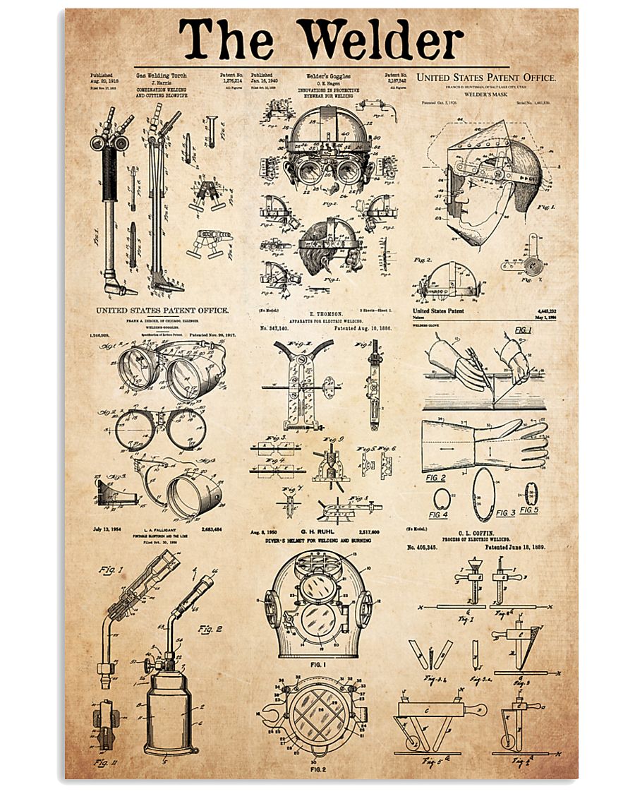 welder patent 11x17 Poster