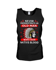 old man native american Unisex Tank tile