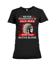 old man native american Premium Fit Ladies Tee tile