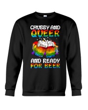 lgbt chubby and queer and ready for beer Crewneck Sweatshirt tile