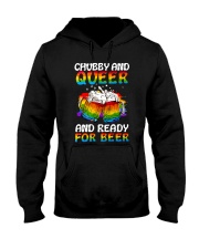 lgbt chubby and queer and ready for beer Hooded Sweatshirt tile