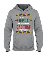 black step dad stepped up Hooded Sweatshirt tile