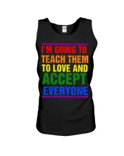 teacher lgbt teach them Unisex Tank tile
