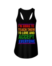 teacher lgbt teach them Ladies Flowy Tank tile