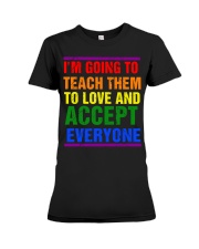 teacher lgbt teach them Premium Fit Ladies Tee tile