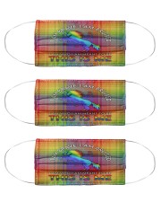 lgbt unicorn I am brave I am Cloth Face Mask - 3 Pack front